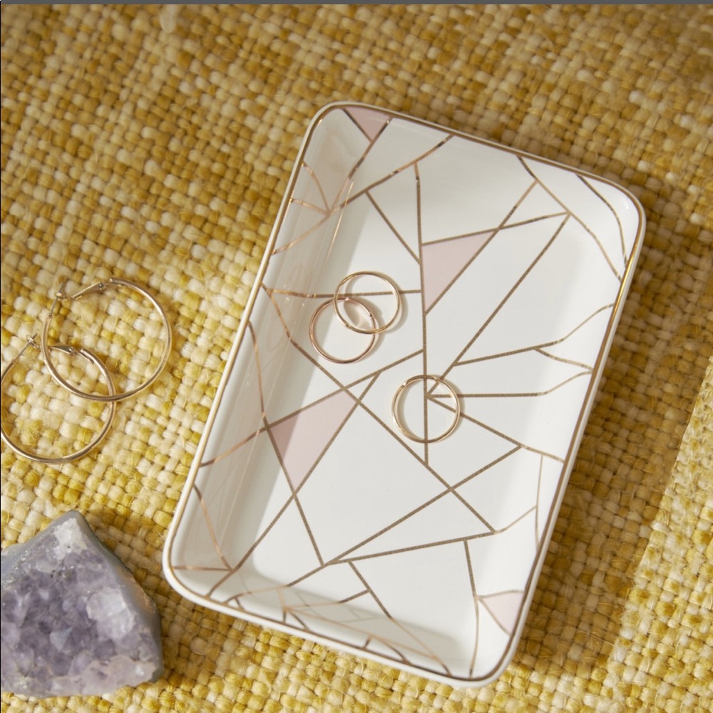 Summer & Rose Geometric Tray in Pink and Gold